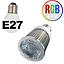 Bombilla LED Dicroica, COB, E27, 5W, RGB, 100-260Vac, IP20, 45 Grados