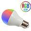 Bombilla LED, Tipo Bulbo 6W, RGB-CW, E27, Frost, 85-265Vac, Dimmable, IP20, 180 Grados, Blanco