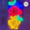 Adorno Navideño en Neón LED p/exterior tipo Campana, 792W, Multicolor, 110Vac, Dimensiones: L180xW90cm