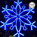[DGPR-1024963] Adorno Navideño en Neón LED p/exterior tipo Copo de Nieve, 148W, Azul, 110Vac, Dimensiones: 90x90cm