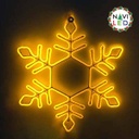 [DGPR-1024964] Adorno Navideño en Neón LED p/exterior tipo Copo de Nieve, 82W, Amarillo, 110Vac, Dimensiones: 55x48cm