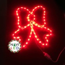 Adorno Navideño 2D en Manguera LED p/exterior tipo lazo, Rojo, 110Vac, Dimensiones: 35x31.5cm
