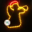 [DGPR-1026117] Adorno Navideño 2D en Manguera LED p/exterior tipo angel, Rojo + amarillo, 110Vac, Dimensiones: 45.5x38.5cm
