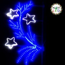 [DGPR-1026120] Adorno Navideño 2D en Manguera LED p/exterior tipo DG-016, azul + 2700K, 110Vac, Dimensiones: 80x150cm