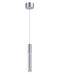[DGPR-1026791] Lámpara LED Decorativa Colgante, DG50317P, 8W, NW 4000K, 85-265Vac, Dimensiones: 40x40x1500mm, IP20, Plateado