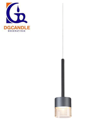 [DGPR-1028040] Lámpara LED Decorativa Colgante, DG50107P, 7W, NW 4000K, 85-265Vac, Dimensiones: Φ74x1500mm, IP20, Negro con Gris Oscuro